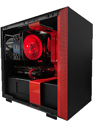 NZXT H200 Black/Red - Gaming PC Canada