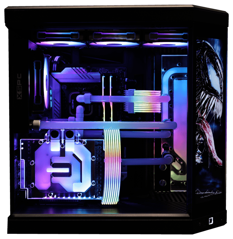 The Beast PC with custom liquid cooling